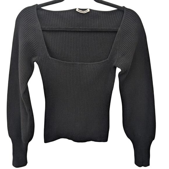 Reformation Isabel Recycled Wool And Cashmere-blend Sweater In Black sz XS - Picture 2 of 5